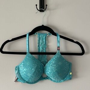 Lace Underwire Bra in Teal